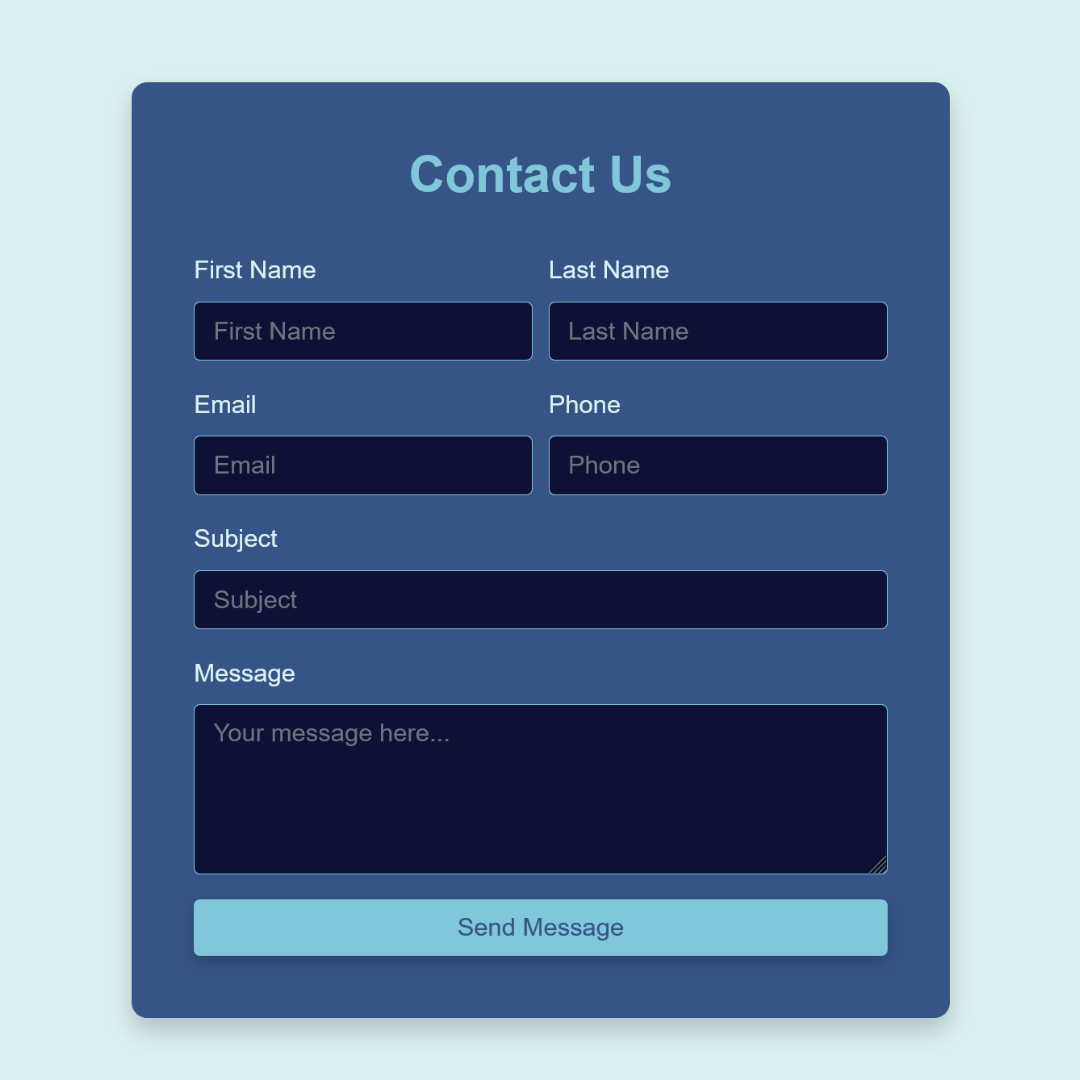 HTML Form Template